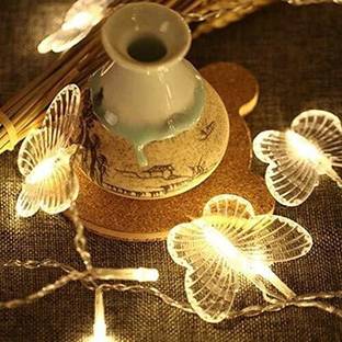 Home Delight 14 LEDs 4 m Yellow Steady String Rice Lights