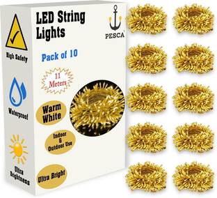 PESCA 40 LEDs 11 m Yellow Steady String Rice Lights