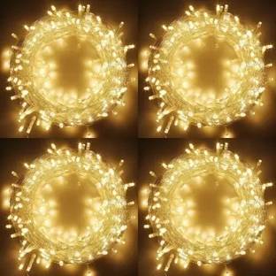 Divyam 42 LEDs 12 m Yellow Flickering, Steady String Rice Lights