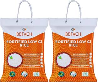 Befach Diabetic Friendly / Low Glycemic (GI) Index (pack of 2) Sona Masoori Rice (Medium Grain, Polished)