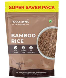 FOOD MYNK Bamboo Rice | Mulayari Fiber-Packed Moongil Arisi | Forest Wild Bamboo Rice | Brown Bamboo Seed Rice (Small Grain, Unpolished)