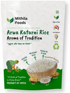 MITHILA FOODS Bhagalpuri Arwa Katarni Chawal | Aromatic & Flavorful Rice | Soft & Non-Sticky Arwa Raw Rice (Medium Grain, Raw)