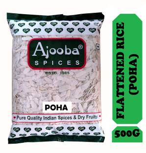 Ajooba Premium Quality Poha/Chirwa 500g Long Grain Rice (Long Grain, Raw)
