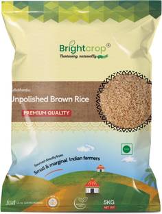 organics food market Brown Rice, 5000g [No added color or flavor, Organic, Low GI] Brown Sona Masoori Rice (Medium Grain, Unpolished)