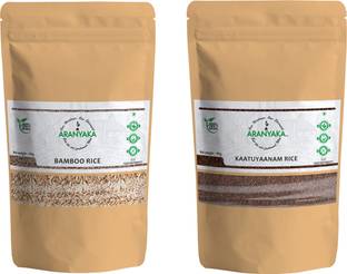 ARANYAKA Immunity and Energy Booster Combo|Bamboo and Kattuyanam|1 kg Each|Red and Brown| Red Boiled Rice (Medium Grain, Unpolished)