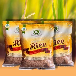 3norganics Organic Red Rice 3 KG | Rich Source of Iron, Vitamins and Antioxidants Brown Forbidden Rice (Medium Grain, Unpolished)