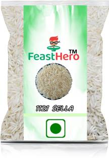 Feasthero 1121 Sella Basmati Rice Extra Long Grain|Biryani Rice| 2Kg|Daily Use Basmati Rice (Full Grain, Polished)