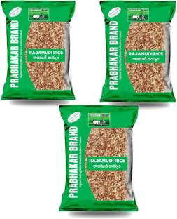 Prabhakar Brand Rajamudi Rice - 3kg | Traditional Hand-Pounded Rice | High Fiber & Nutrition Red Rajamudi Rice (Medium Grain, Unpolished)