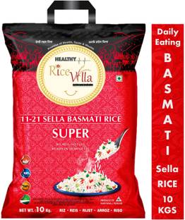 Healthy Rice Villa 11-21 Steam Basmati Rice Super 10Kg Basmati Rice (Long Grain, Parboiled)