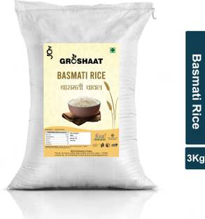 Groshaat Basmati Rice 3Kg Pack Basmati Rice (Long Grain, Raw)