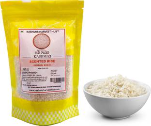 kashmir harvest hub Pure Kashmiri Scented Rice | Mushk budji | 100% Natural & Premium | Organic Raw Rice (Full Grain, Unpolished)