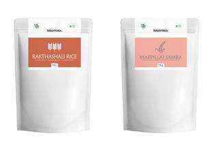 ARANYAKA Mappillai Samba and Rakthashali BOILED Red Rice Combo | 5kg Each | Red Boiled Rice (Medium Grain, Unpolished)