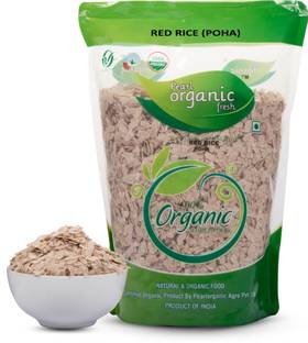 Pearl Organic Fresh RED RICE POHA Basmati Rice (Long Grain, Raw)