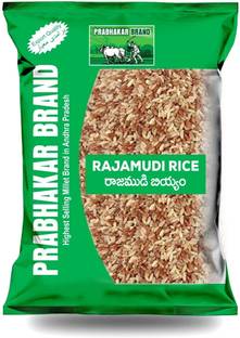 Prabhakar Brand Rajamudi Rice - 1kg | Traditional Hand-Pounded Rice | High Fiber & Nutrition Red Rajamudi Rice (Medium Grain, Unpolished)