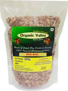 Organic Valley FLATTENED RED RICE POHA 900g Red Poha (Small Grain, Raw)