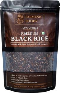 farmenic foods Premium Black rice Black Black Rice (Long Grain)