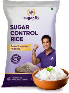 SUGARFIT Active Sugar Control Rice 5 kg Sona Masoori Rice (Full Grain, Raw)