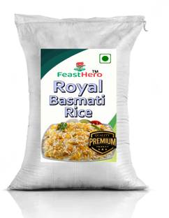 Feasthero Premium Quality Royal Basmati Rice | Rice 25kg | Full of flavor and aroma Rice Basmati Rice (Long Grain, Steam)