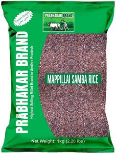 Prabhakar Brand Mapillai Samba Rice Red Everyday Rice (Medium Grain, Unpolished)