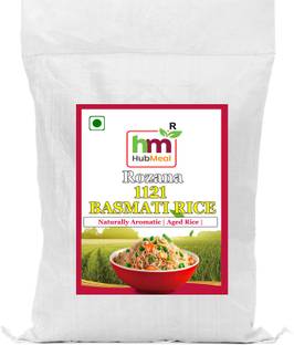 Hubmeal Premium 1121 Basmati Rice ROZANA BASMATI RICE Aged Rice |Non-Sticky| 20kg Basmati Rice (Full Grain, Raw)