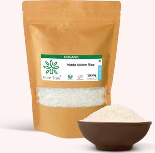 Pure Tree Certified Organic Wada Kolam Rice Kolam Rice (Medium Grain, Unpolished)