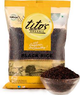 Tito's Organic Black Rice | 1 Kg | Black Black Rice (Medium Grain, Raw)
