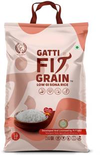 GATTI FIT GRAIN Low GI (Glycemic Index) White Rice | Perfect for Diet & Diabetic Patients | Sona Masoori Rice (Medium Grain, Polished)