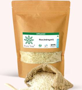 Pure Tree Certified Organic Indrayani White Rice Indryani Rice (Medium Grain, Unpolished)