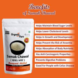 Organic and Pure Barnyard Millet, Samak Rice, Bhagar, Udalu, Siridhanya Millet Fasting Vrat Upwas Rice (Small Grain, Unpolished)