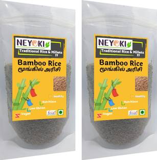 NEYOKI Bamboo Rice 1kg / Moongil Rice / mulayari Arisi / Brown Bamboo Seed Rice (Full Grain, Unpolished)