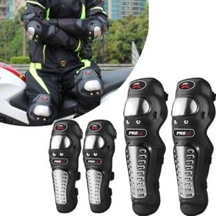 VOCADO Elbow Guard Knee Guard Shin Protector for Bikers Riders Bike Motorcycle Knee Guard, Elbow Guard Free Black