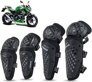 AUTO PEARL Knee Guard Set Riding Safety Protection E30 4Pcs Elbow Guard, Knee Guard Free Black