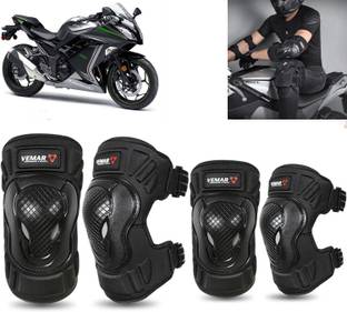AUTO PEARL Elbow Guard, Knee Guard, Shin Guard Free Black