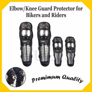 Allowing 4Pcs/Set Motorcycle Kneepad Stainless Steel Moto Elbow Knee Pads Protective Elbow Guard, Knee Guard Free Black