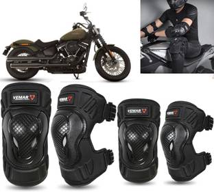 AUTO PEARL Protective Half Elbow Guard/Knee and Shin Guardsfor Fat Boy Elbow Guard, Knee Guard, Shin Guard Free Black