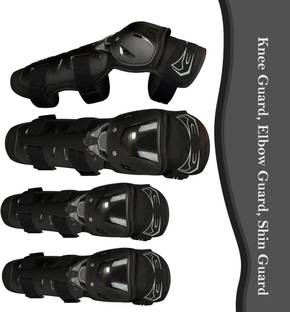 SHOWRIDE Flexible Breathable Elbow & Knee Guard Elbow Guard, Knee Guard Free Black