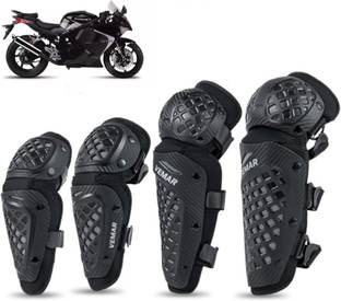 AUTO PEARL Knee Guard Set Riding Safety Protection E30 4Pcs Elbow Guard, Knee Guard Free Black