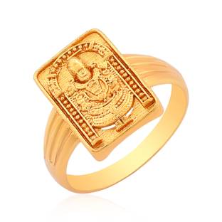 morir Tirupati Balaji Venkateshwara Gold Plated Brass Hindu Religion God Finger Ring Brass Gold Plated Ring
