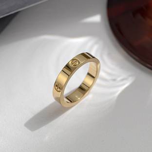 MYKI Stainless Steel Gold Plated Ring