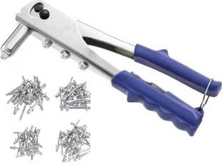 Inditrust Silver Hand Riveter Manual Light Weight Riveter Gun Kit Heavy Duty Fast Hitting Rivet Gun