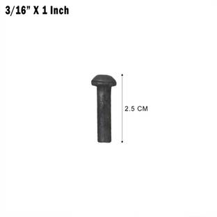 Implemental Mild Steel Rivets - (Pack Of 50 Pcs) (3/16" X 1") Rivet