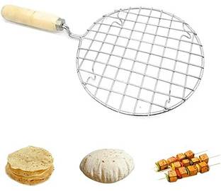 Prolieve Steeliness Steel Standard Size 17 cm Round Papad Roaster Chapati Roti Jali 0.1 kg Roaster