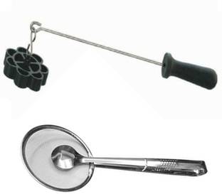 Top Trick Non Stick Achappam Maker/Achumurukku Maker with 2 in 1 Fry Tool Filter Spoon Kitchen Tool Set