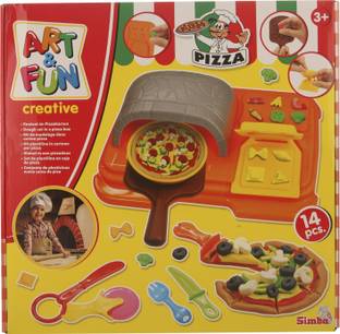 SIMBA A & F Dough Set In Pizza Corton In Multi Color For Kids