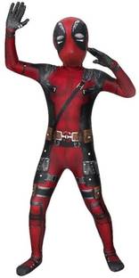 LQZ Kids Halloween Deadpool Cosplay Costume Jumpsuit Outfit