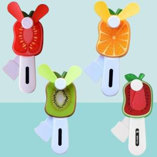 ROSEFAIR Fan Hand Press Fruit Fan for Kids, Small Pocket Fan for Outdoor,Mini Manual Fan
