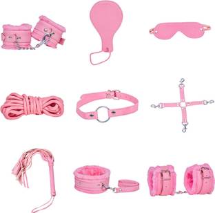 cinrada Handcuff Role Play kit (Pink) Activity Set for Spice up Their Honeymoon