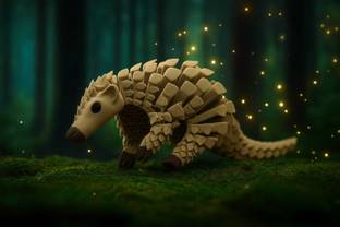 LEOFORGE 3D Printed Flexi Pangolin Figurine – Poseable and Realistic
