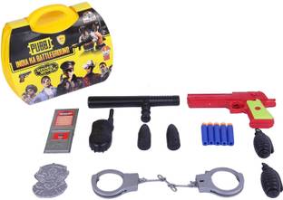 Pepstter Pubg kit a Police Role Play Toy Suitcase Set with 11 Piece for Kids