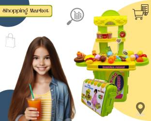Tedbee Standard Heavy Plastic Mini Supermarket Role Play Toy Set